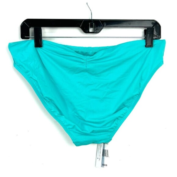 New Bleu Rod Beattie Women Sz 10 Blue Green Ruched Back Swimsuit Bikini Bottoms - Picture 5 of 12